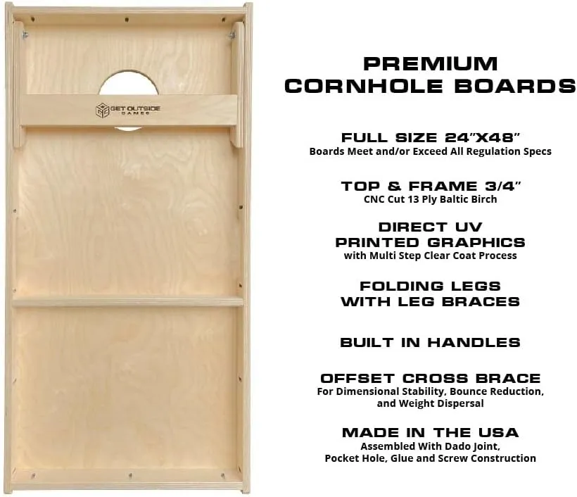 Texas Flag Distressed Split Come and Take It Wood Grain - 24x48 Full Size Premium Cornhole Boards by Get Outside Games