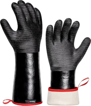 ThermoPro 932°F Heat Resistant BBQ Gloves, 14" Waterproof Oven & Grill Gloves, Oil & Slip-Resistant Neoprene Heat Gloves for BBQ, Fire Pit, Rotisserie, Smoker Accessories Gifts for Men and Women