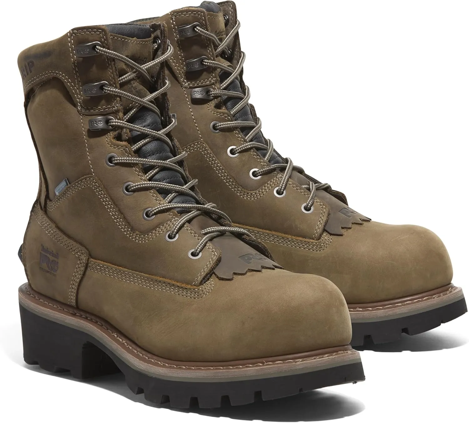 Timberland PRO Men's Evergreen 8 Inch Composite Safety Toe Insulated Waterproof Industrial Logger Work Boot
