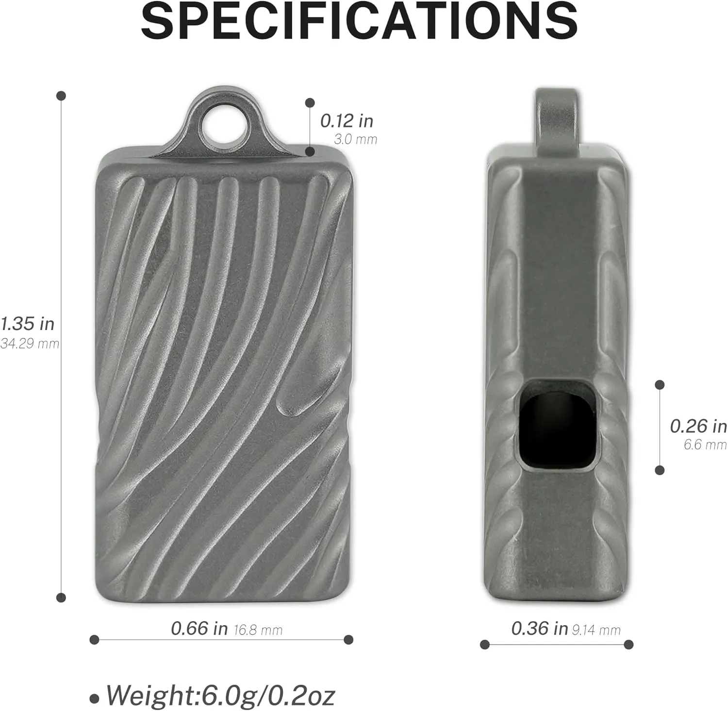 Titanium Alloy Whistle for Emergency, Camping & Hiking,with Necklace, 120db Ultra Loud