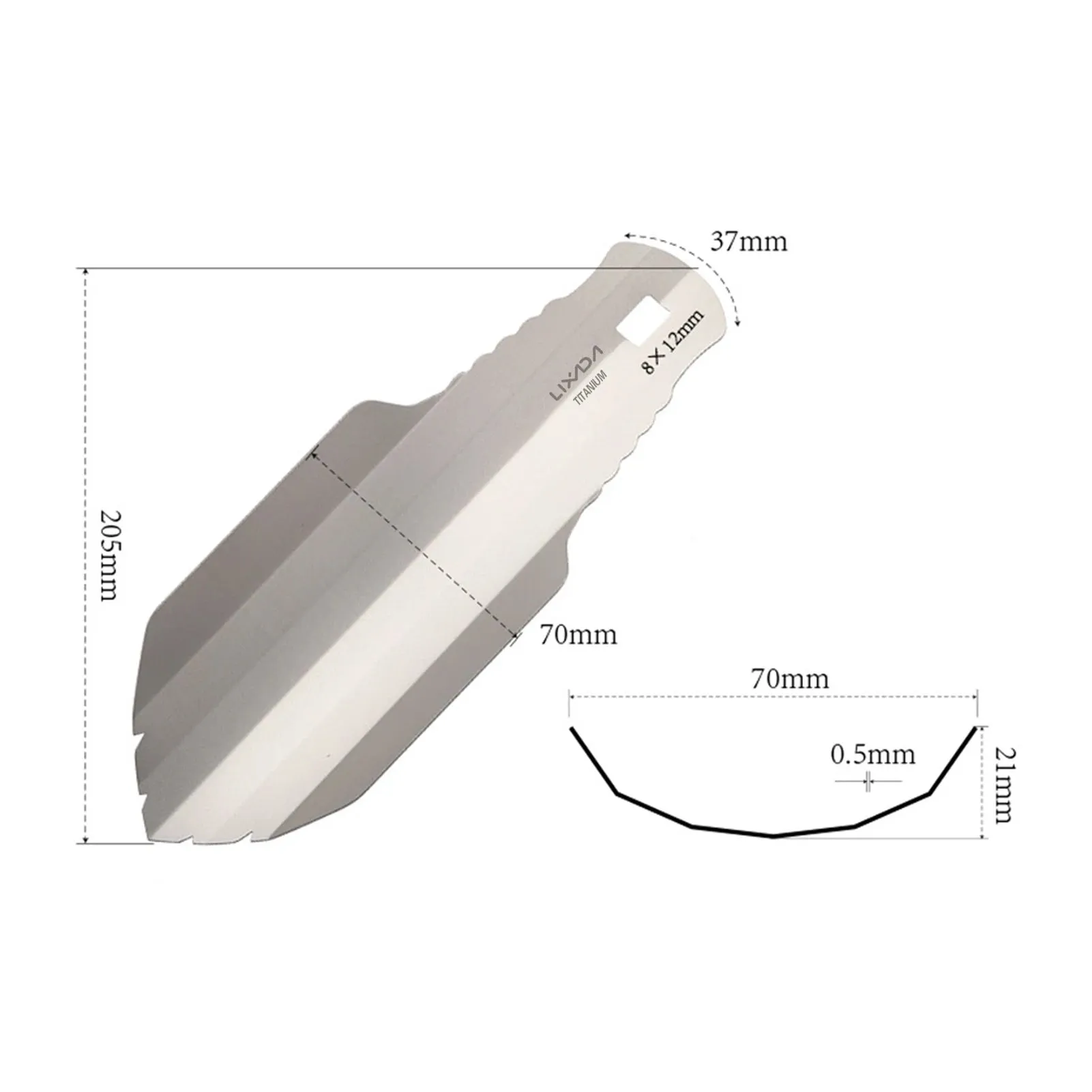 Titanium Camping and Garden Hand Shovel - Outdoor Multi-Activity Tool