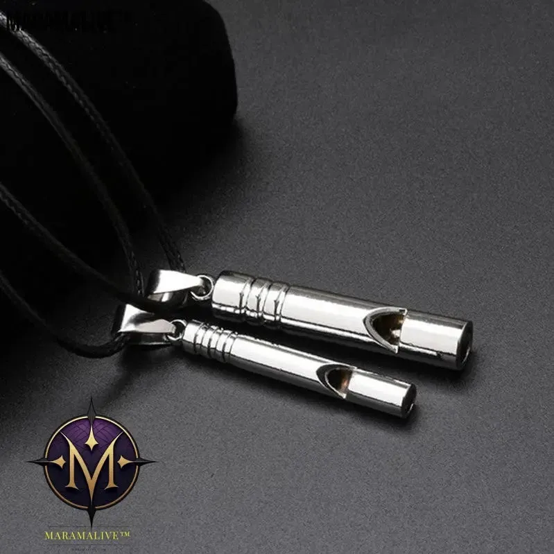 Titanium Emergency Alarm Whistle Necklace - Pendant for Emergencies