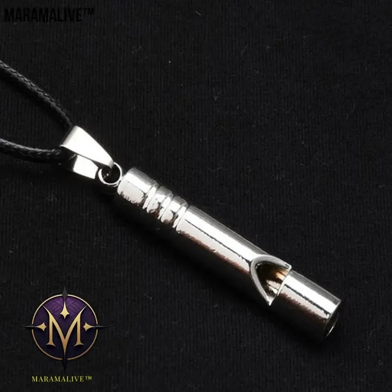 Titanium Emergency Alarm Whistle Necklace - Pendant for Emergencies