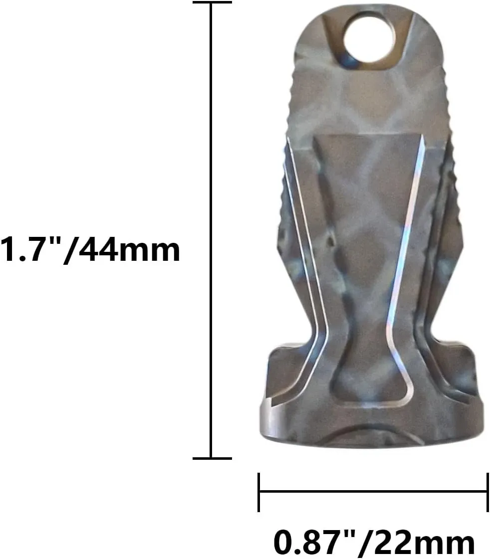 Titanium Emergency Survival Whistle with Necklace, Safety Whistle Loud Up to 120 Decibels for Emergency Survival, Life Saving, Camping, Hiking, Hunting and Pet Training