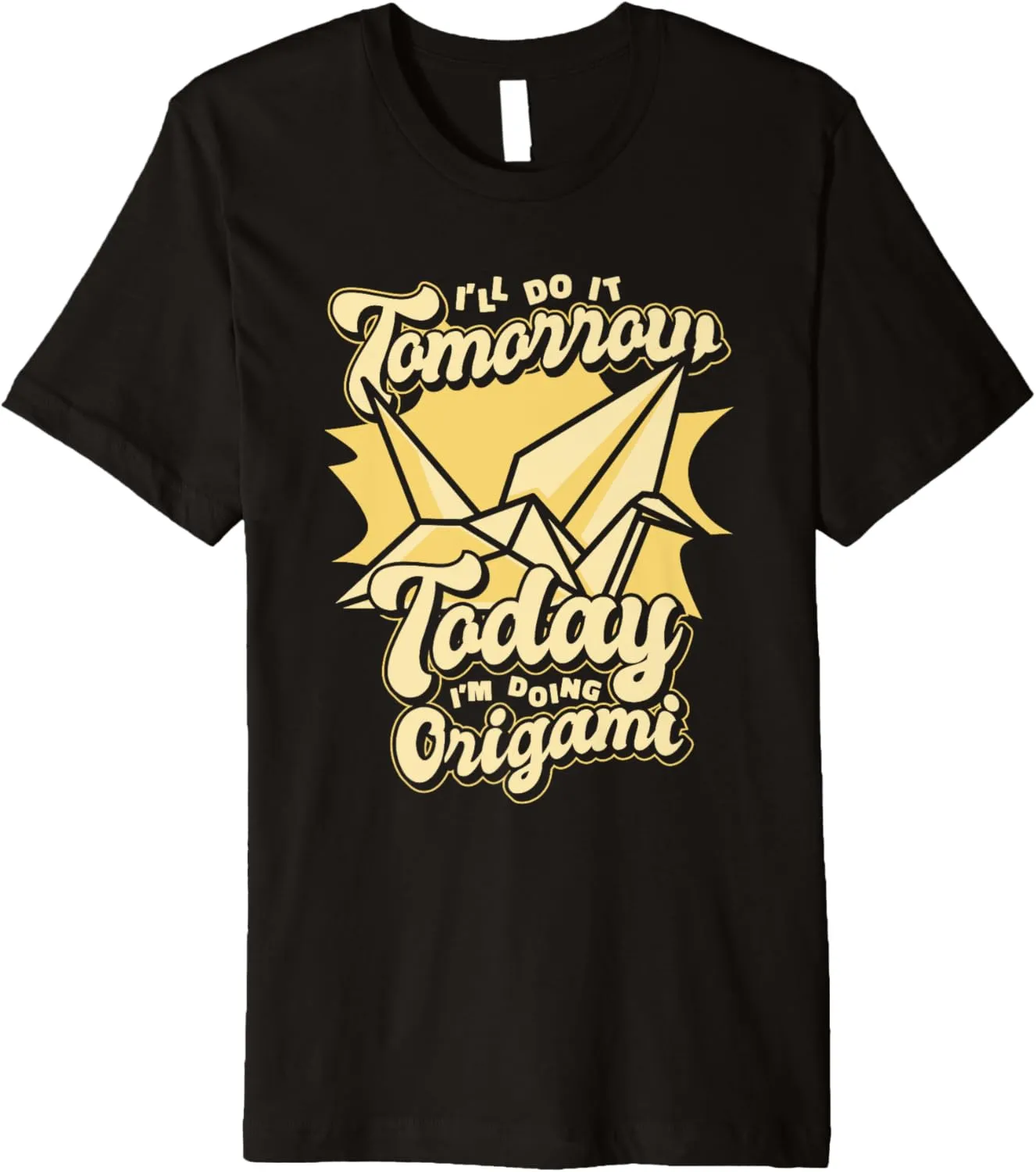 Today I'm Doing Origami Paper Crane Folding Owl Origami Premium T-Shirt