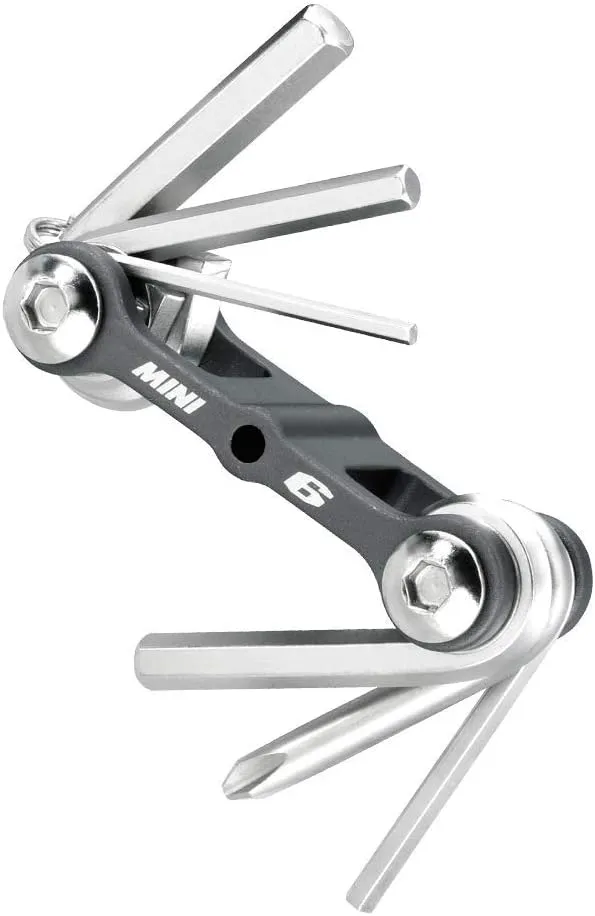 Topeak Mini 6 Folding Tool (2.6X 1.1x0.7-Inch), Black
