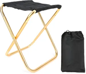 Topyond Mini Portable Folding Camping Stool - Lightweight Camp Chair for Outdoor Travel, Fishing, BBQ, Hiking