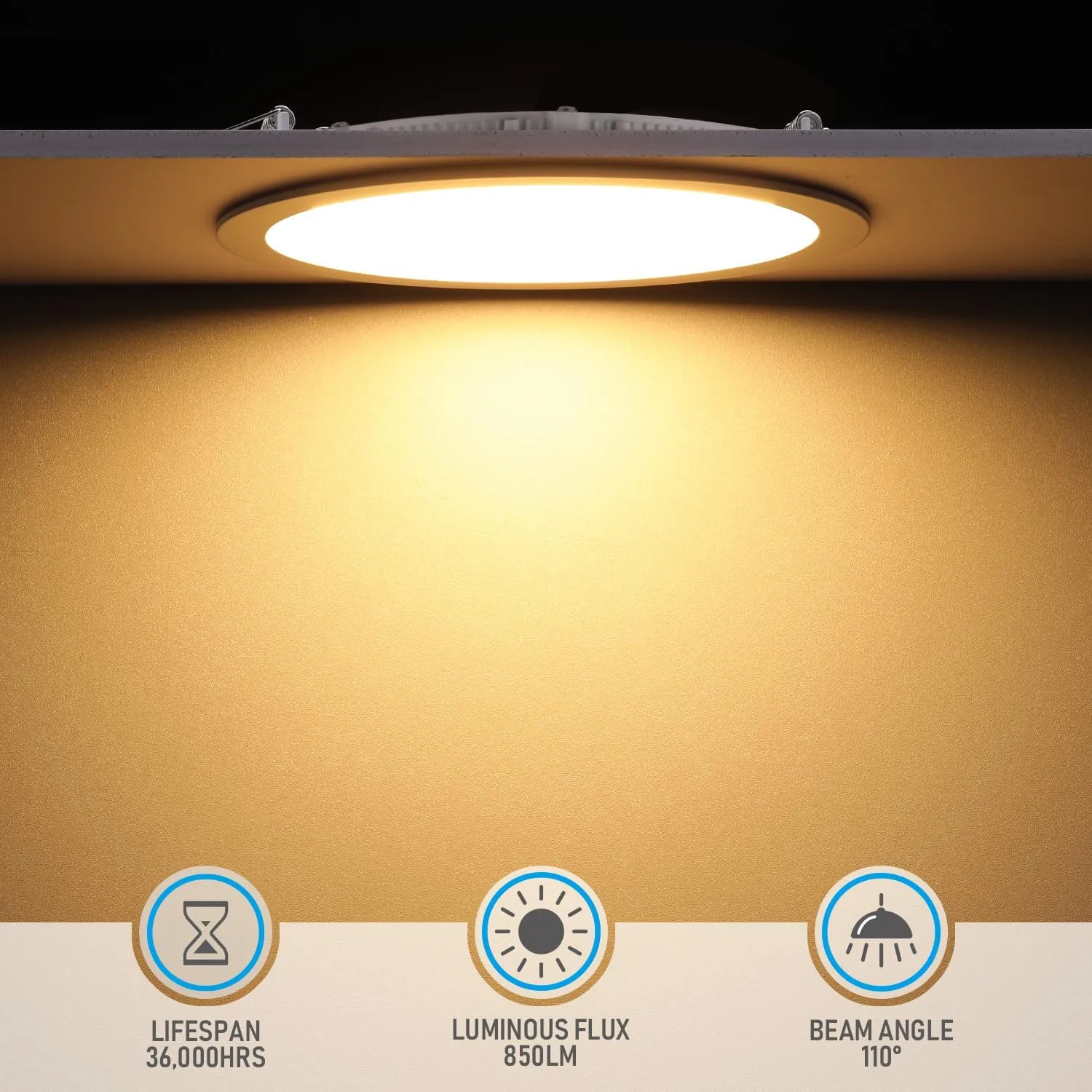 TORCHSTAR 12-Pack Essential Series 6 Inch Ultra-Thin LED Recessed Lighting with J-Box, 2700K Soft White, 12W Dimmable 850lm Brightness LED Downlight, ETL & Energy Star Listed