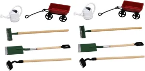 TOYANDONA 2 Sets Mini Gardening Tool for Dollhouse Mini Accessory Creative and Decor for Fairy Garden Micro Scene Safe Materials for Fun Play