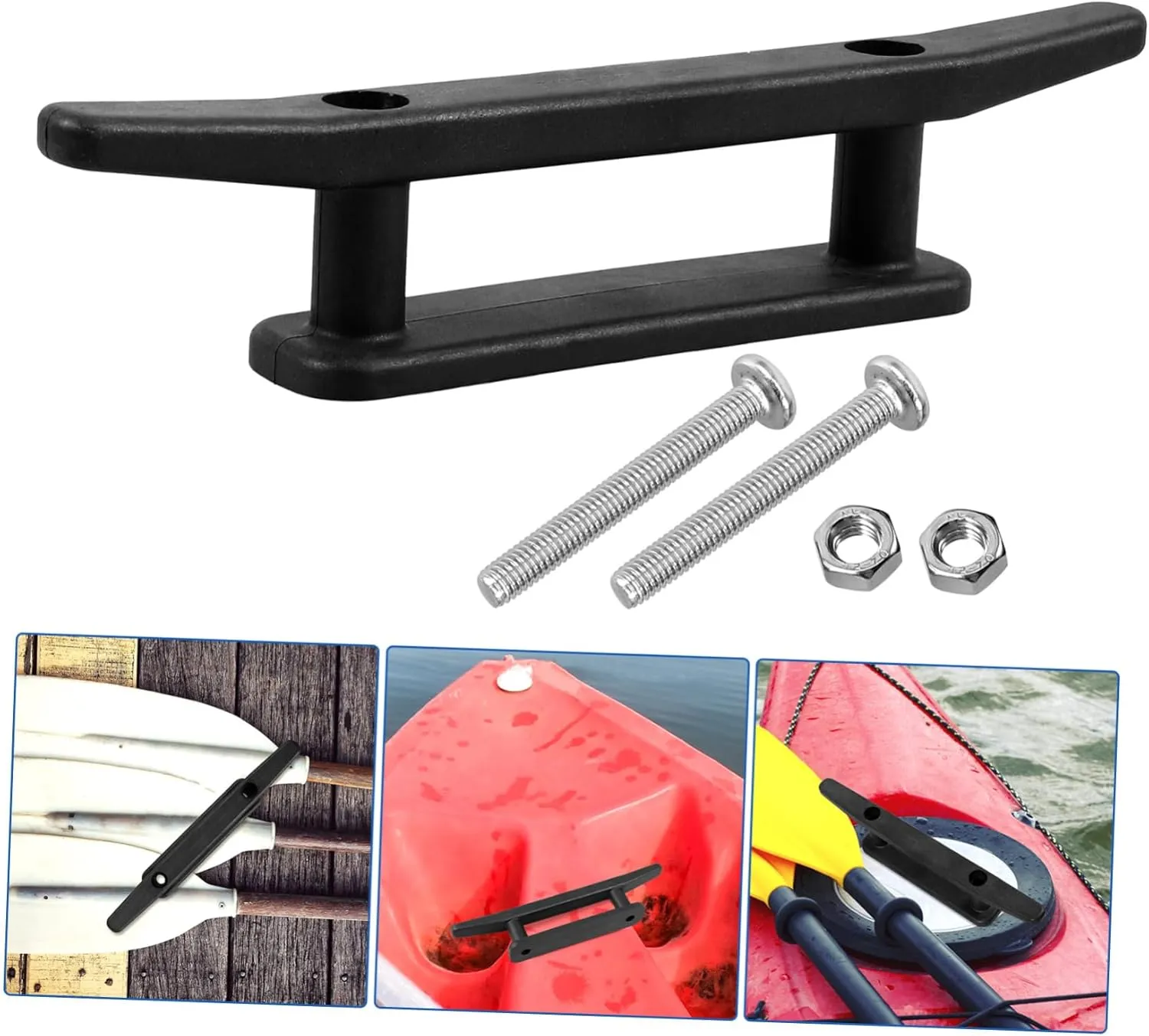 Toyvian Boat Cleat Heavy Duty Metal Rope Cleat for Kayak Dock Durable and Sturdy Design for Outdoor Use and DIY