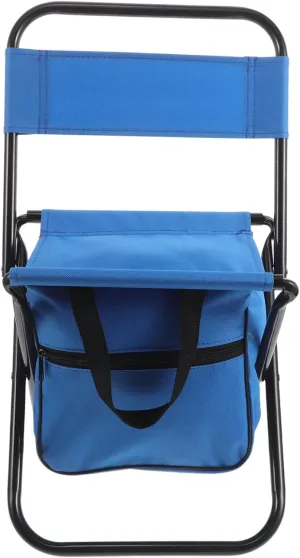 Toyvian Folding Lightweight Beach Chair with Backrest Portable Outdoor Stool for Camping Hiking Fishing Compact Design with Storage Pouch for Travel and Picnics
