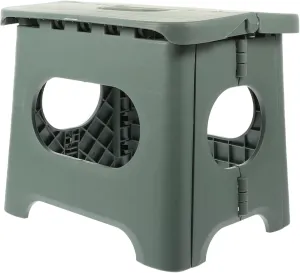 Toyvian Heavy Duty Plastic Folding Stool with Handle Compact Design for Camping Fishing Hiking and Home Use Durable Lightweight Easy to Store and Transport