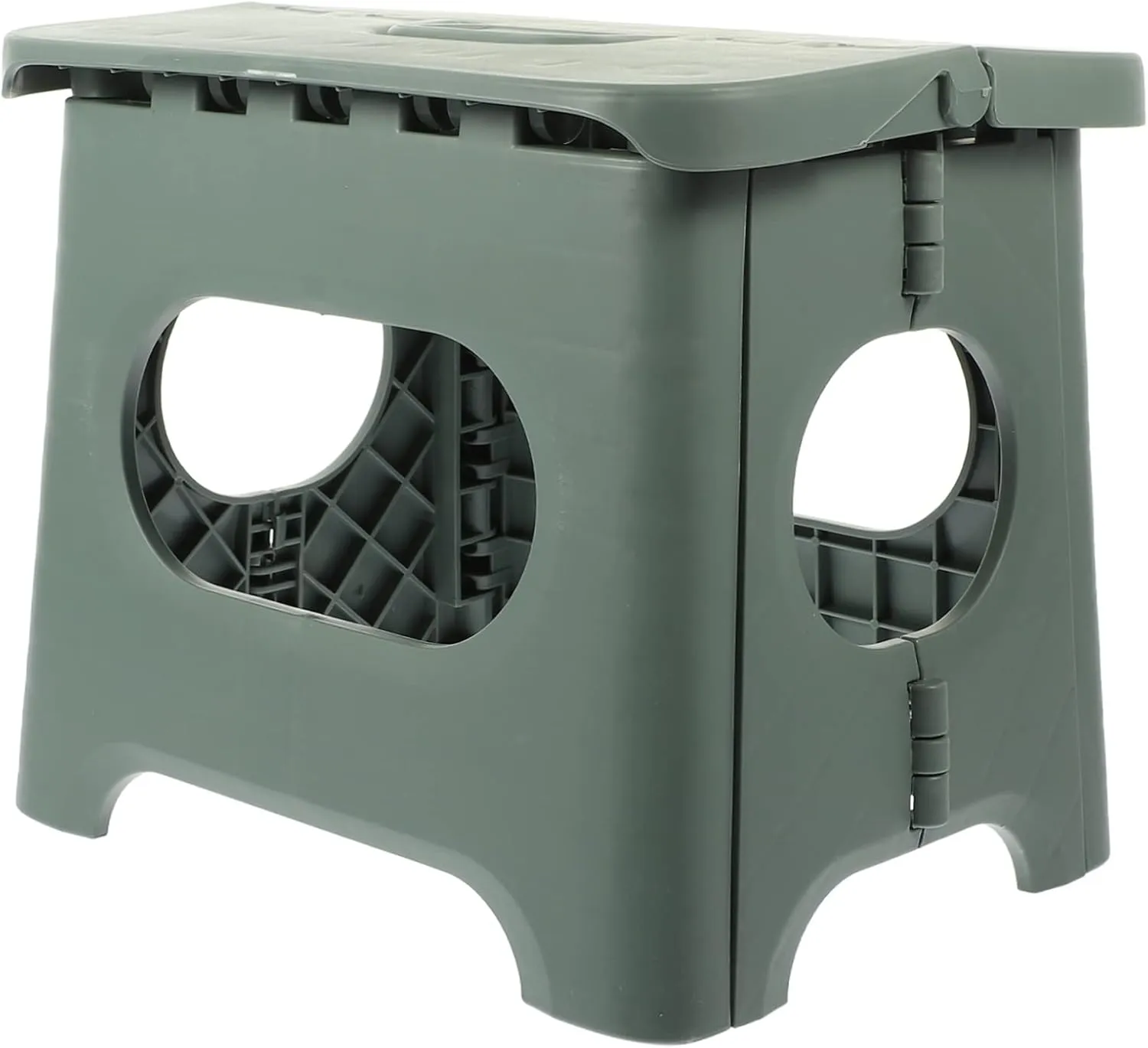 Toyvian Heavy Duty Plastic Folding Stool with Handle Compact Design for Camping Fishing Hiking and Home Use Durable Lightweight Easy to Store and Transport