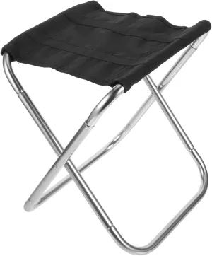 Toyvian Portable Folding Stool Lightweight Camping Bench for Fishing Hiking and Outdoor Activities Convenient Compact Design with Carrying Bag Supports Up