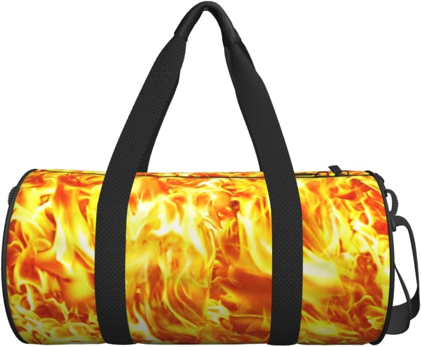 Travel Duffle Bag for Men Women, Fire Flames Duffle Bags for Sport Gym Overnight Luggage