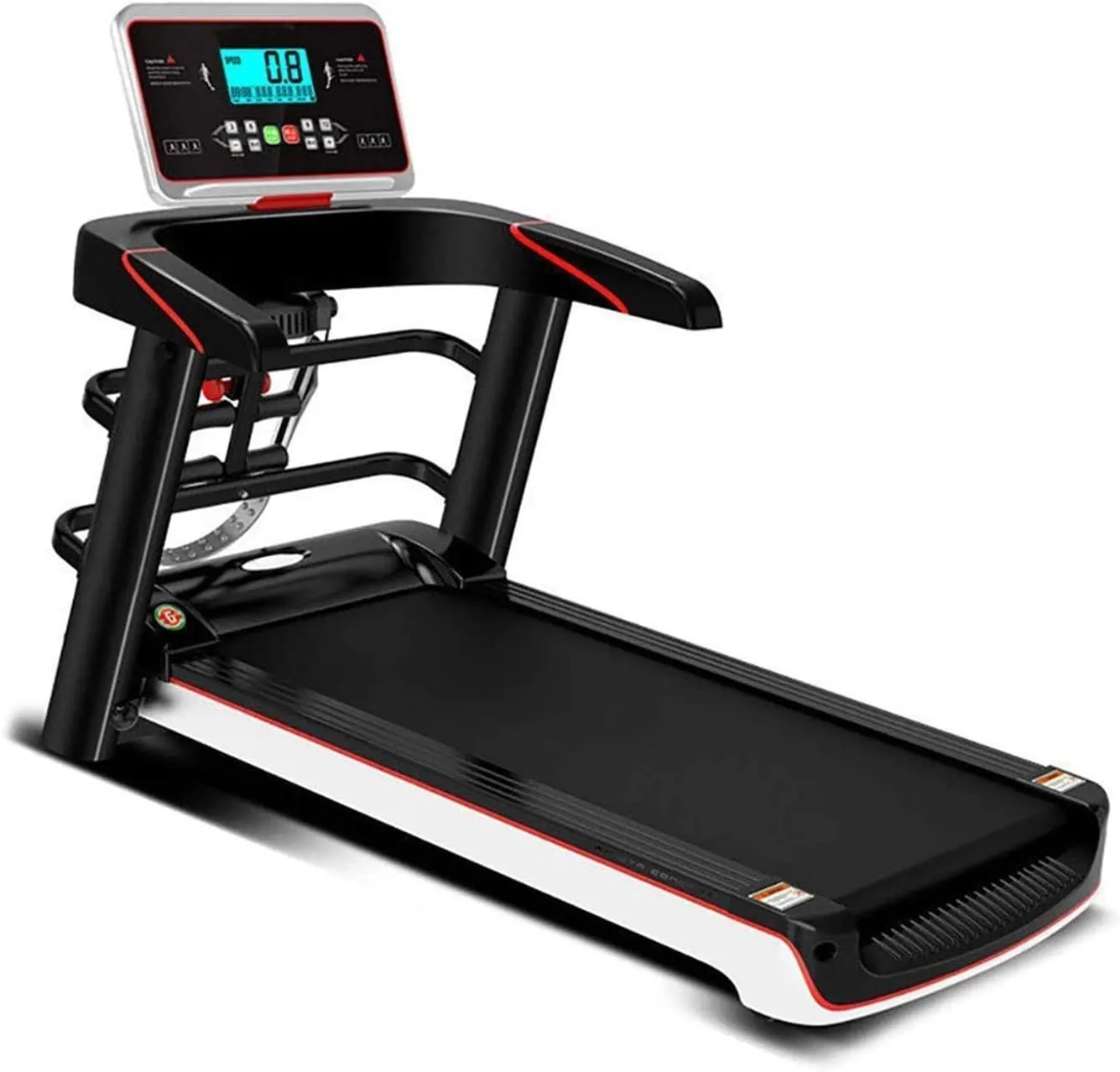 Treadmills, Foldable Electric Running Machines, Treadmills for Home, Multi-Function Treadmills, Electric Motorized Treadmill with Device Holder, Shock