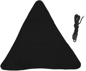 Triangle Canvas Foldable Camping Stool for Fishing Hiking (Black)