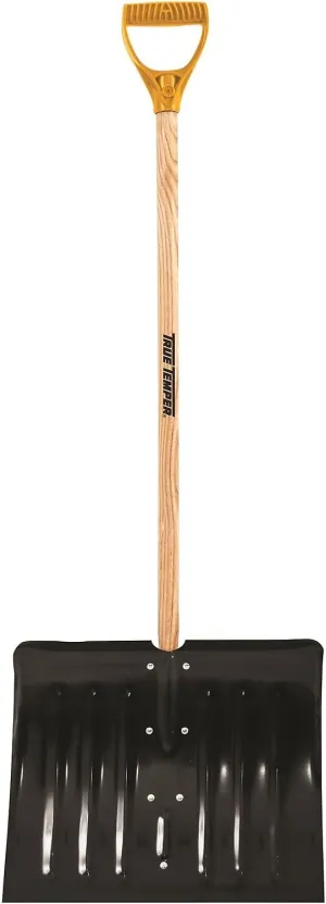 True Temper 1640700 Steel Snow Shovel with D-Grip Hardwood Handle 18 Inch