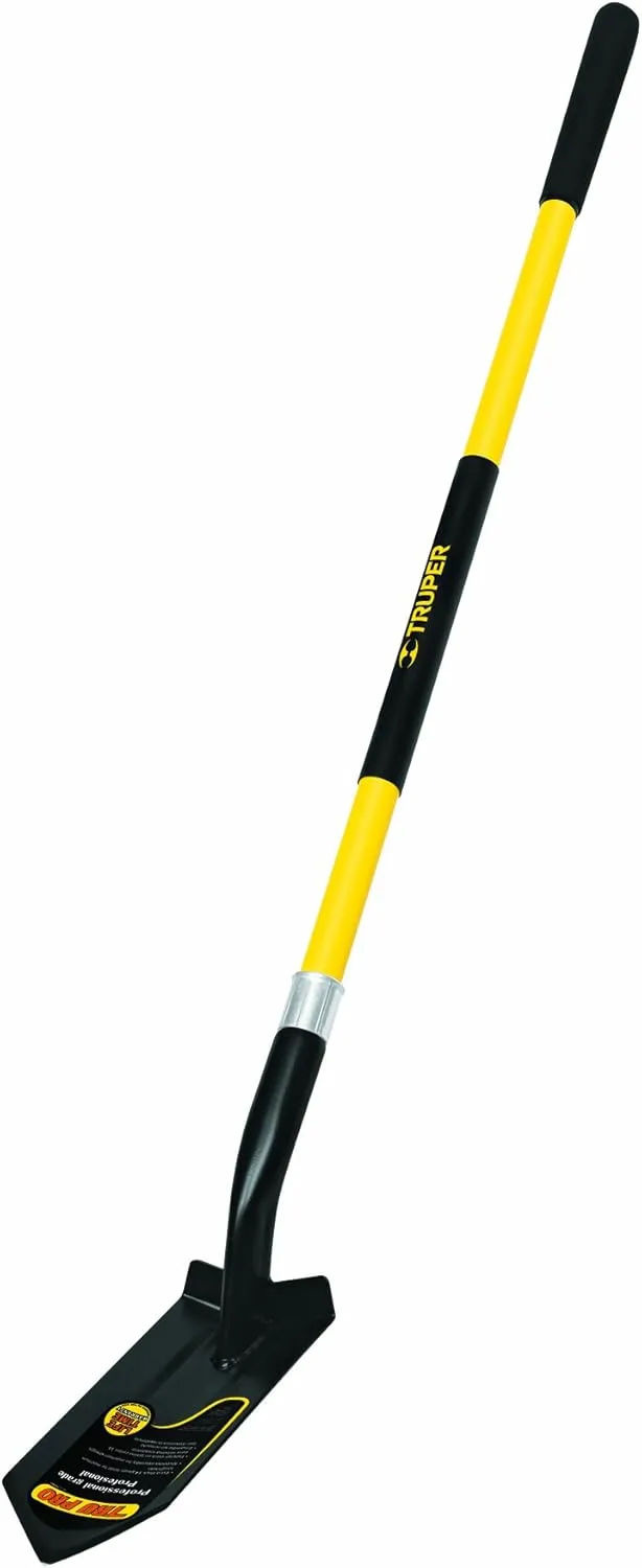 Truper 33437 Tru Pro California Trenching Shovel, 5-Inch Blade, Fiberglass Handle, 10-Inch Grip, 48-Inch