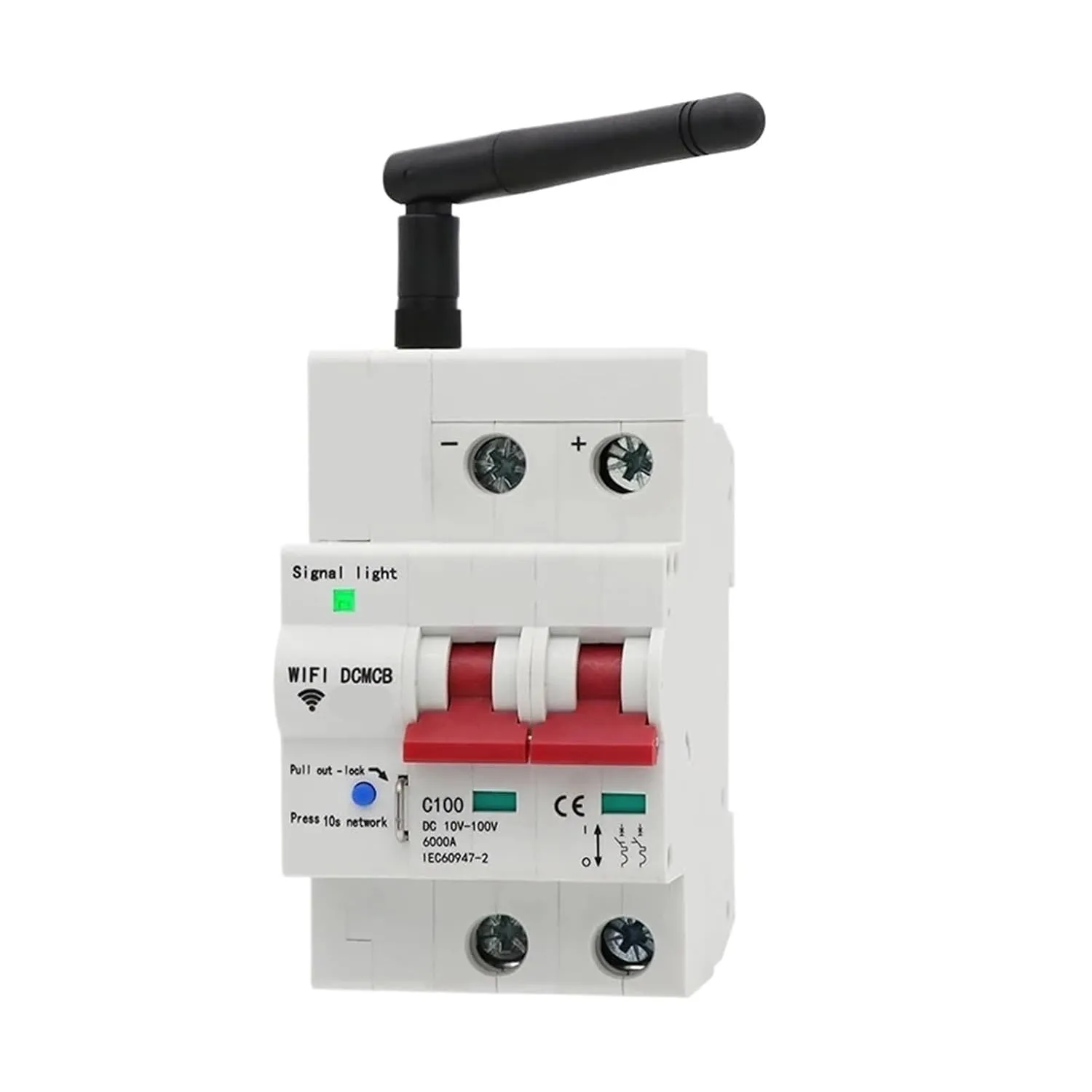 Tuay Smart Life DC Smart Circuit Breaker 12V 24V 48Voverload Short Circuit Protection with Alexa Home for(63A)