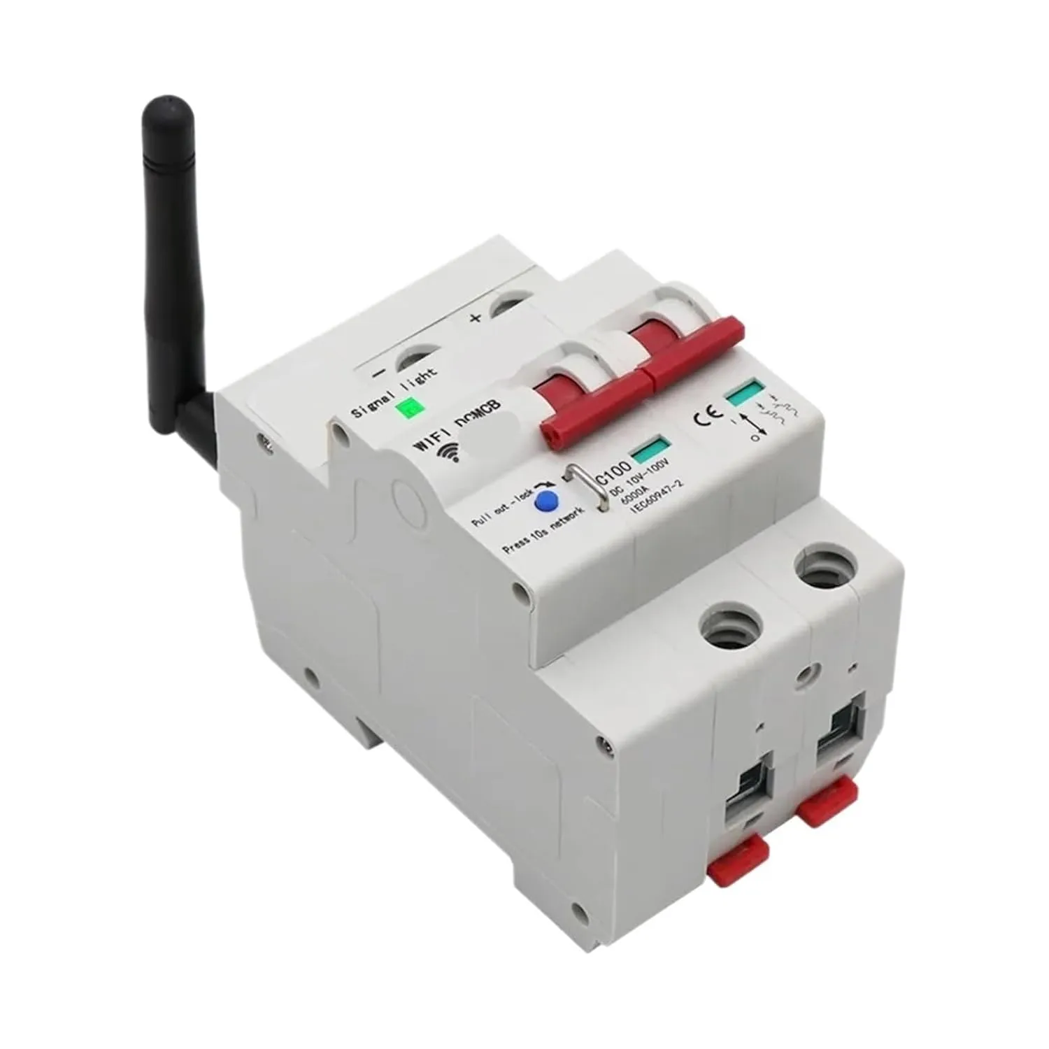 Tuay Smart Life DC Smart Circuit Breaker 12V 24V 48Voverload Short Circuit Protection with Alexa Home for(63A)