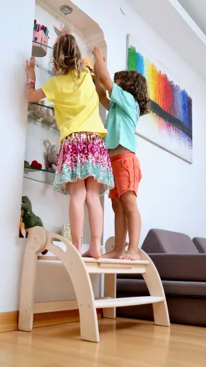 Twins Stool - Kids Stool Step Express worldwide Seamless delivery Wooden for Kitchen Montessori