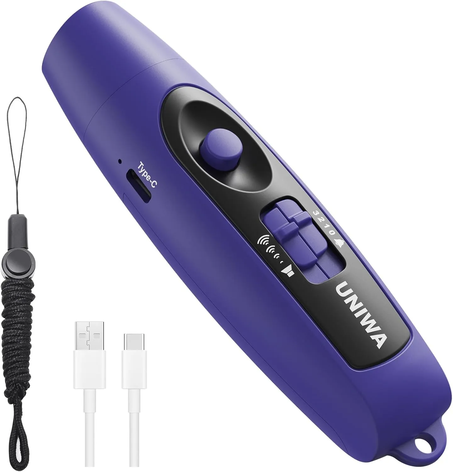 UNIWA Electronic Whistle with USB Charging, 3 Tone & 3 High Volume Hand Emergency Whistle for Referee Coaches Teacher, Outdoor Sport Game Camping Safety Electric Whistle with Lanyard