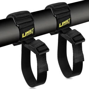 Upgraded UTV Gun Holder for Shovel Rifle Bow, Roll Bar Mount Tool Strap Compatible with Polaris RZR Ranger Can am SXS ATV Boat Lawn Movers - 2 Pack