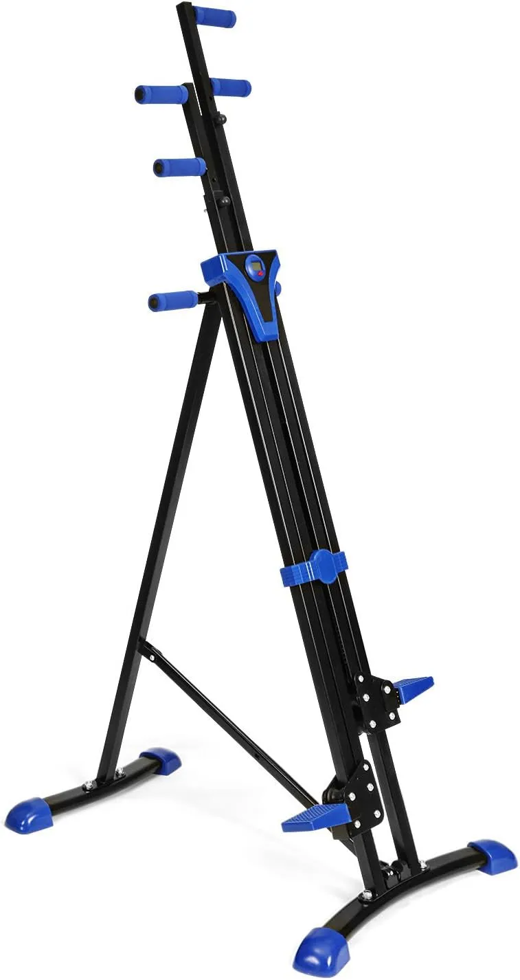 Upgraded Vertical Climber Exercise Machine, Folding Vertical Climber Cardio Exercise Machine Stepper Stair Climber for Full Body Workout Training