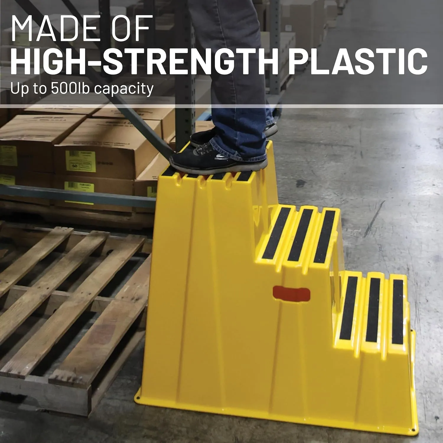 US Weight Yellow Safety Steps – Lightweight & Durable Anti-Slip Step Stools with High Visibility for Home, Office, and Industrial Use
