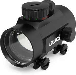 UUQ 1x40mm Reflex Sight, 4MOA Red&Green Dot Sight, Waterproof and Shockproof Gun Sight with 5-Level Brightness, Fits 20mm Rails