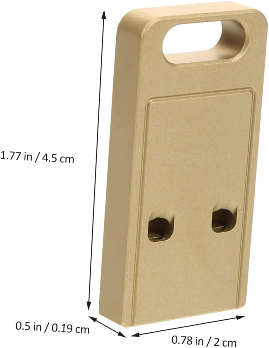 VANZACK 2pcs Whistle Mini Brass Pendant Loud Outdoor Hanging Decor Bear Bells for Hiking Metal Keychain Mini