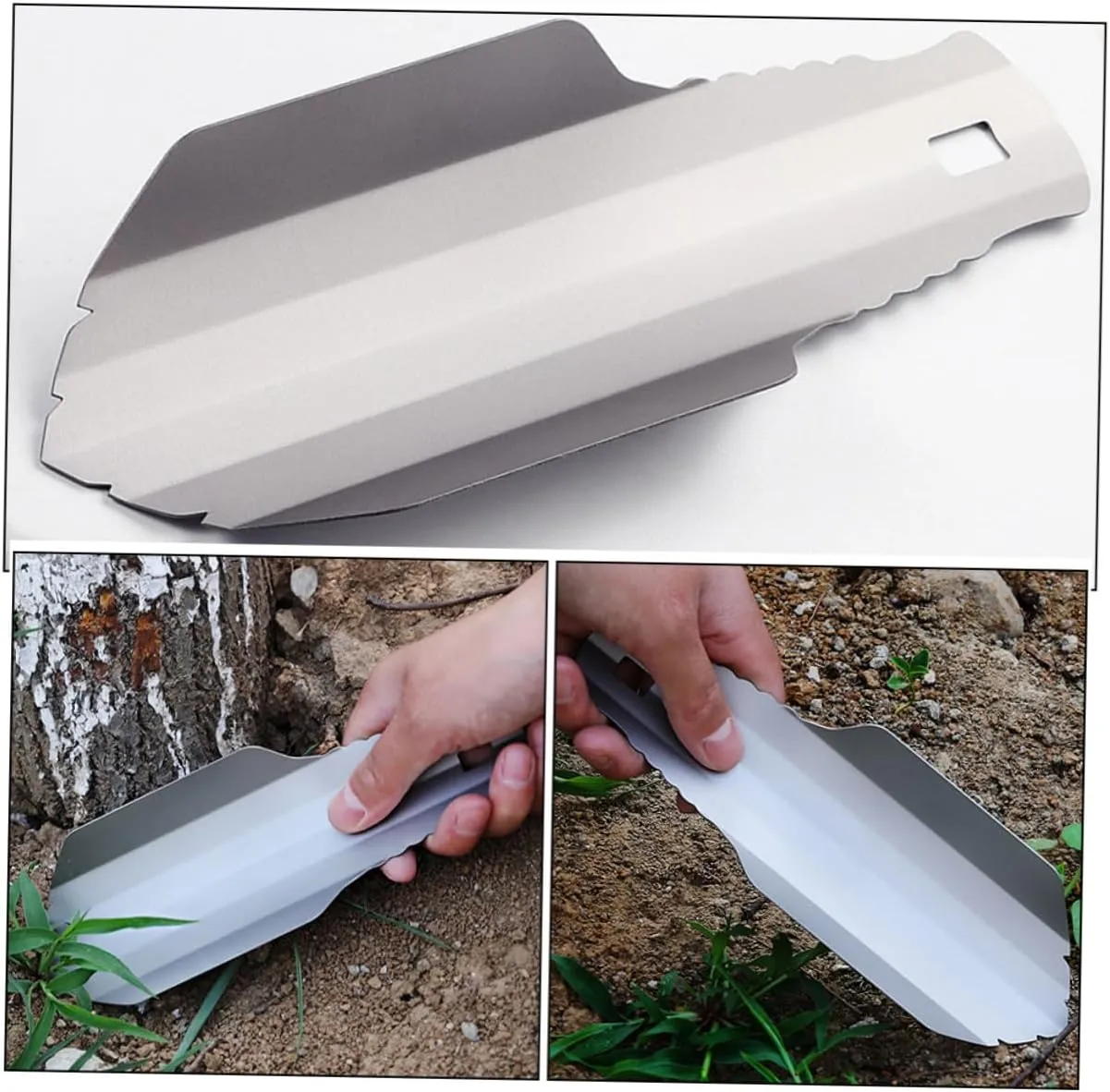 VANZACK 5pcs Handheld Garden Spade Lightweight Titanium Shovel for Planting Multipurpose Tool for Gardening and Outdoor Use