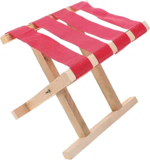 VANZACK Fishing Bench Outdoor Folding Stool Wooden Construction Compact Camping Stool Perfect for Hunting and Outdoor Activities