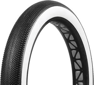 Vee Tire 20x4.0 White Wall Bike Tire. Speedster E-Bike 50 Capable with Multi Purpose Compound and B-Proof Armid Belt Puncture Protection, Folding Bead and Tubeless Ready.