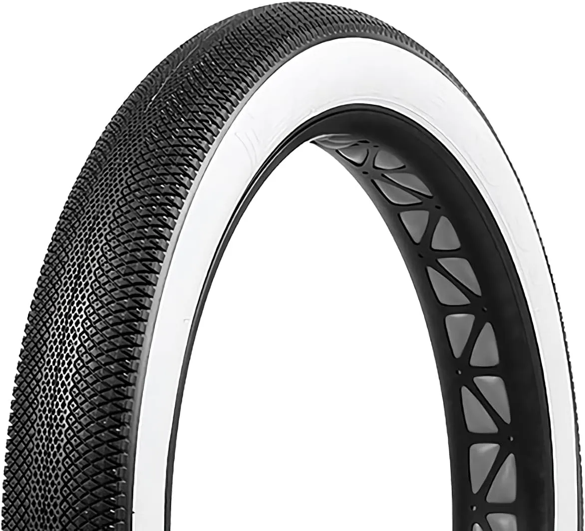 Vee Tire 20x4.0 White Wall Bike Tire. Speedster E-Bike 50 Capable with Multi Purpose Compound and B-Proof Armid Belt Puncture Protection, Folding Bead and Tubeless Ready.