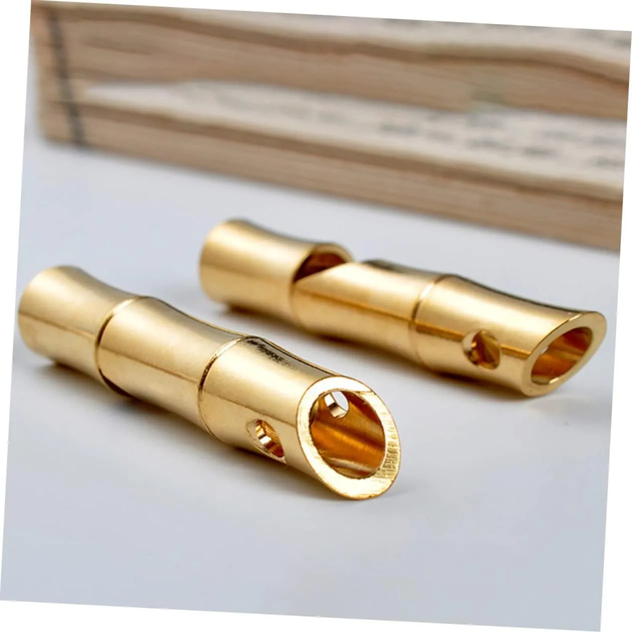 VICASKY Whistle Outdoor Emergency Whistles Survival Whistle Keychain Whistle Whistle Golden Brass