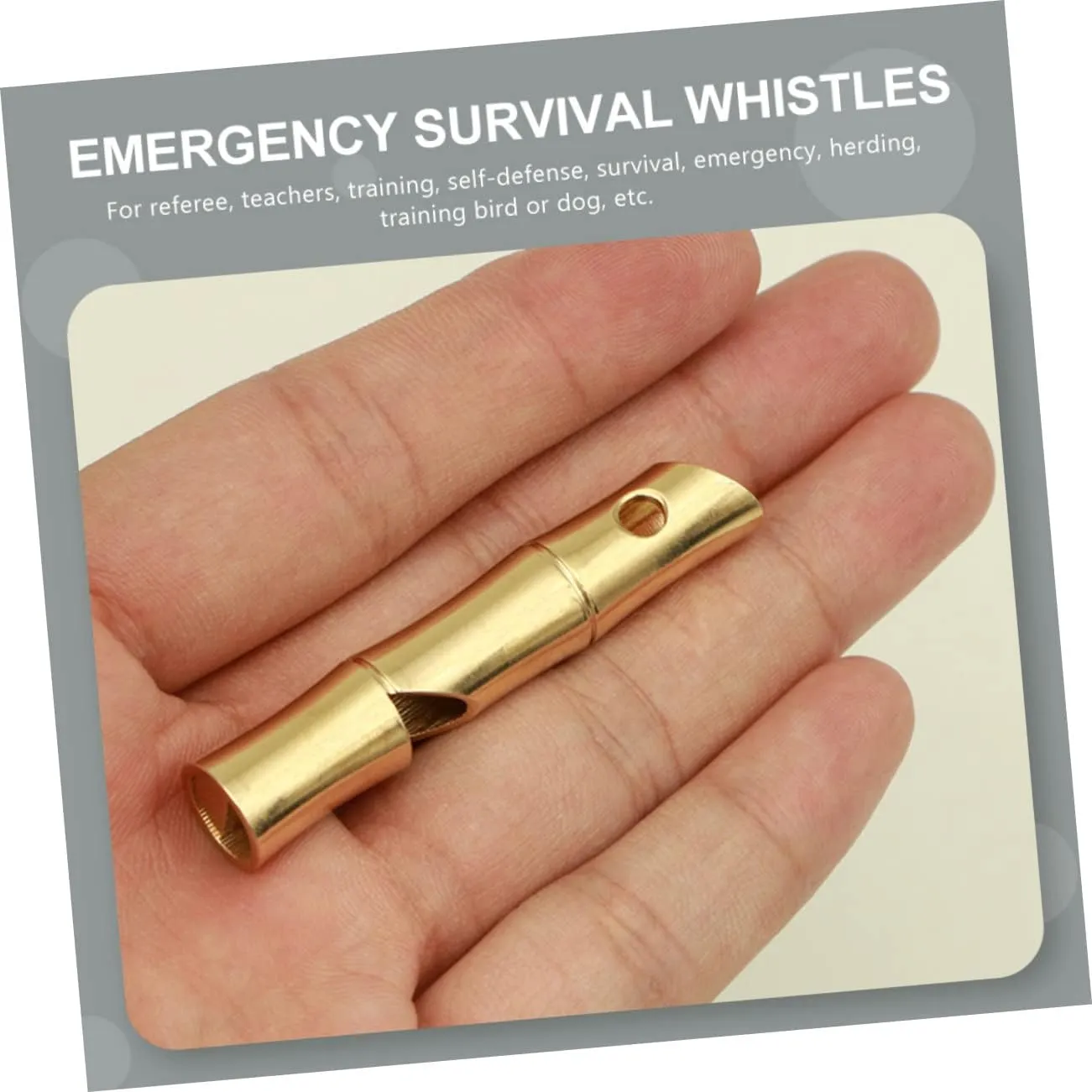 VICASKY Whistle Outdoor Emergency Whistles Survival Whistle Keychain Whistle Whistle Golden Brass