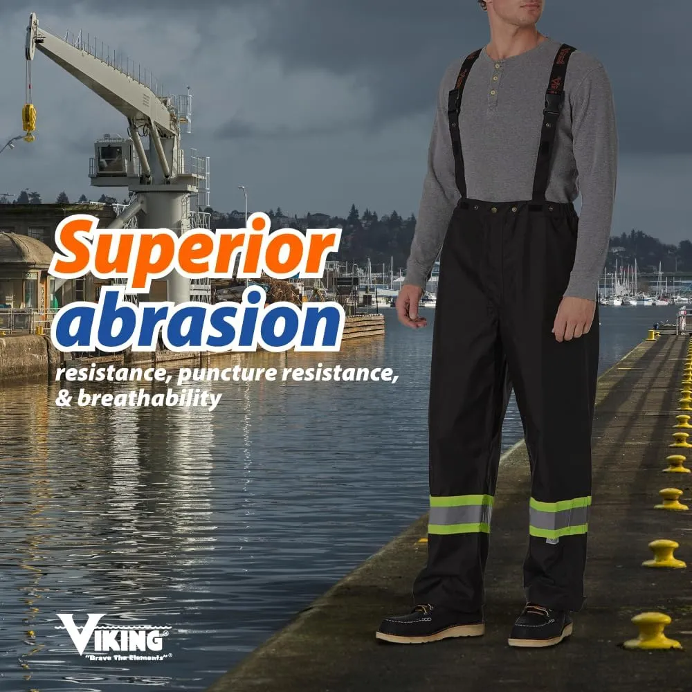 Viking Professional Journeyman 300D Trilobal Rip-Stop Fire Resistant Bib Overalls - FR Pants for Men, Class 1