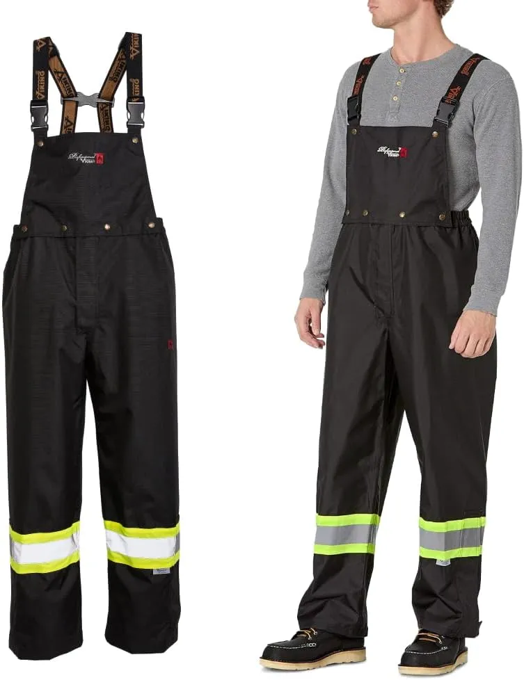 Viking Professional Journeyman 300D Trilobal Rip-Stop Fire Resistant Bib Overalls - FR Pants for Men, Class 1
