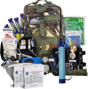 Vital 72 Hour Emergency Survival Kit for Family - Be Prepared for Hurricanes, Floods, Tornadoes or Other Disasters - 72 Hours of Food & Water for 2 Per Bag