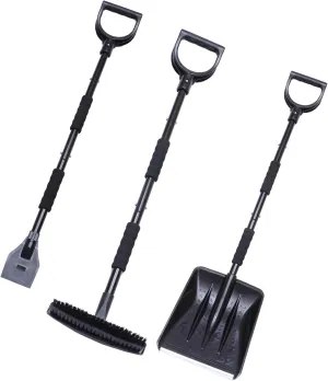 Wakauto 1set Detachable Snow Brush Shovel Snow Remover for Car Roof Multi-function Ice Scraper Tools for Winter Weather Convenient Safe Use