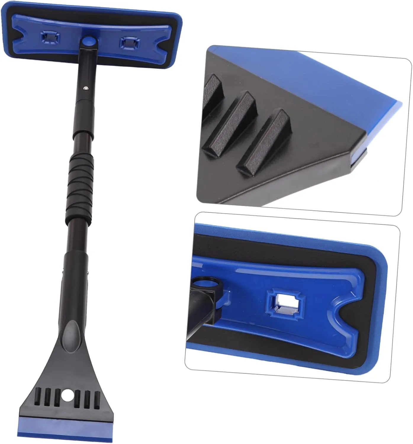Wakauto Snow Remover Roof Tool Car Ice Scraper Extendable Brush Broom Multi-function Snow Shovel for