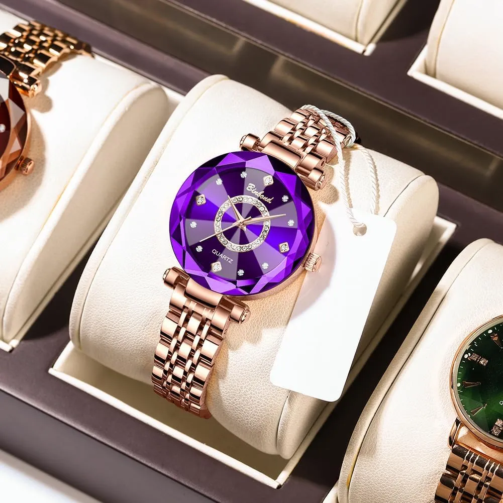 Watches for Women Rose Gold Luxury Diamond Fashion Elegant Dress Stainless Steel Ladies Female Wrist Watch Gift Waterproof