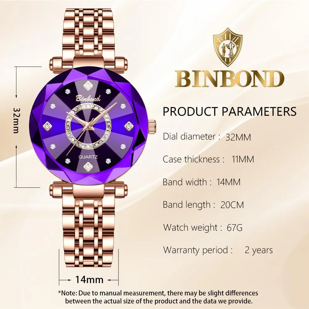 Watches for Women Rose Gold Luxury Diamond Fashion Elegant Dress Stainless Steel Ladies Female Wrist Watch Gift Waterproof