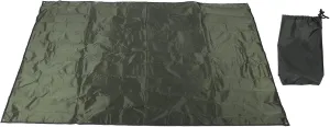 Water Proof Camping Tarp, 240x220CM Picnic Blanket Sunshade Beach Mat, Oxford Cloth Tent Floor Saver with Storage Bag (OD Green)