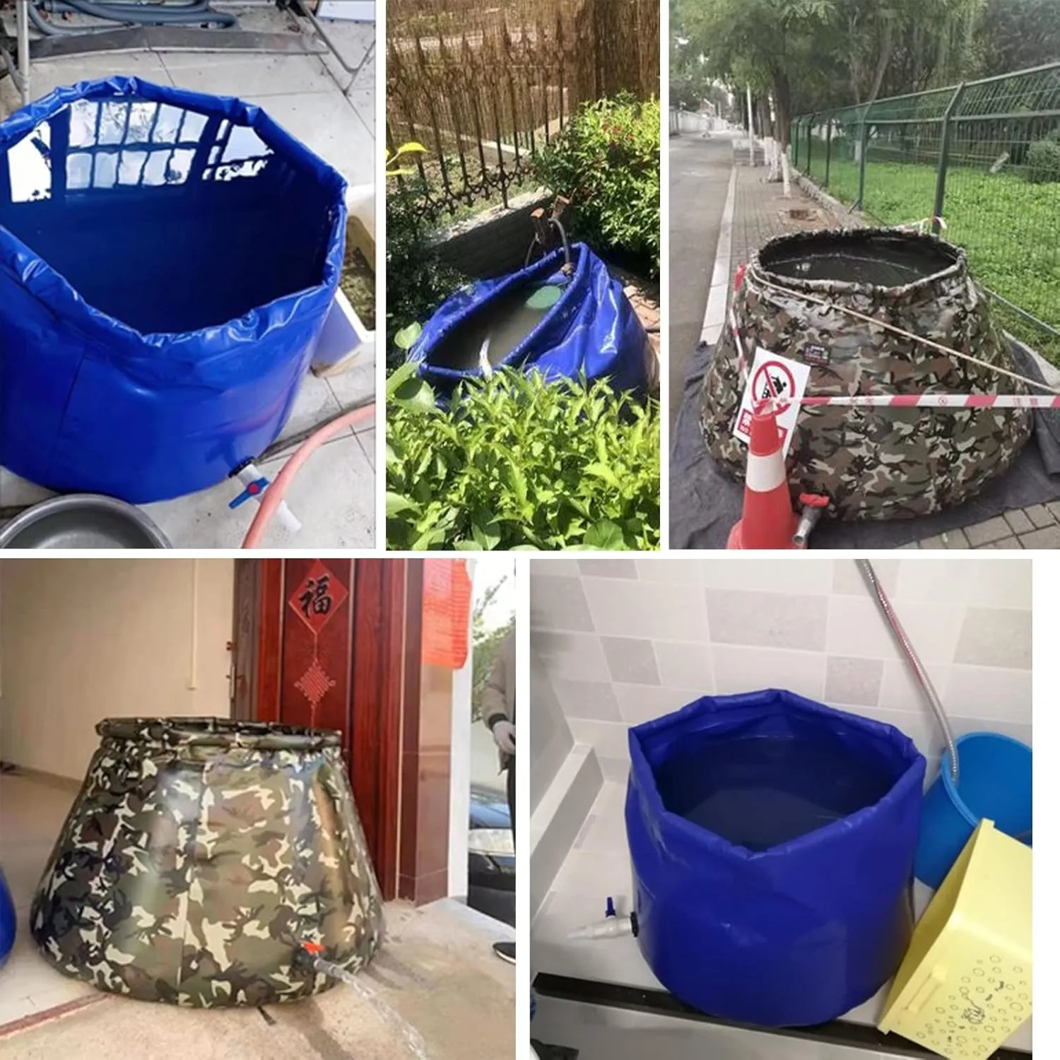 Water Storage Tank, Agricultural Farm Portable Wild Water Bladder Emergency Water Bag, Outdoor Water Containers for Camping Gear, Road Trip (Size : 4x3x1m/10000L/2641Gal)