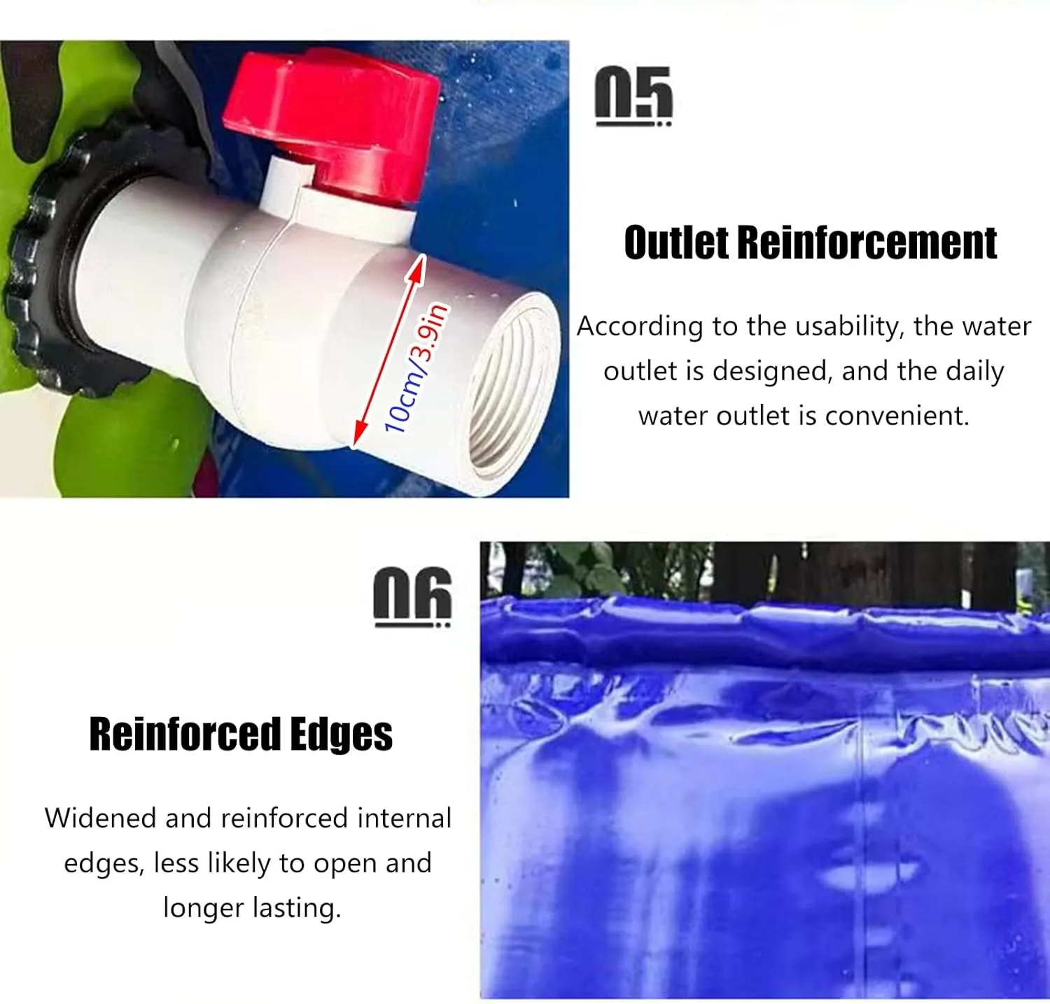 Water Storage Tank, Agricultural Farm Portable Wild Water Bladder Emergency Water Bag, Outdoor Water Containers for Camping Gear, Road Trip (Size : 4x3x1m/10000L/2641Gal)