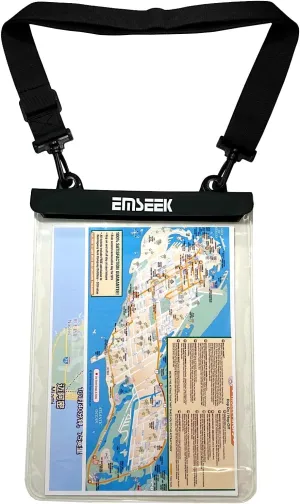 Waterproof Map Case 13 inch Clear Dry Tablet Bag A4 Waterproof Map Pouch Holder For Camping Hiking kayaking Biking Traveling Boating