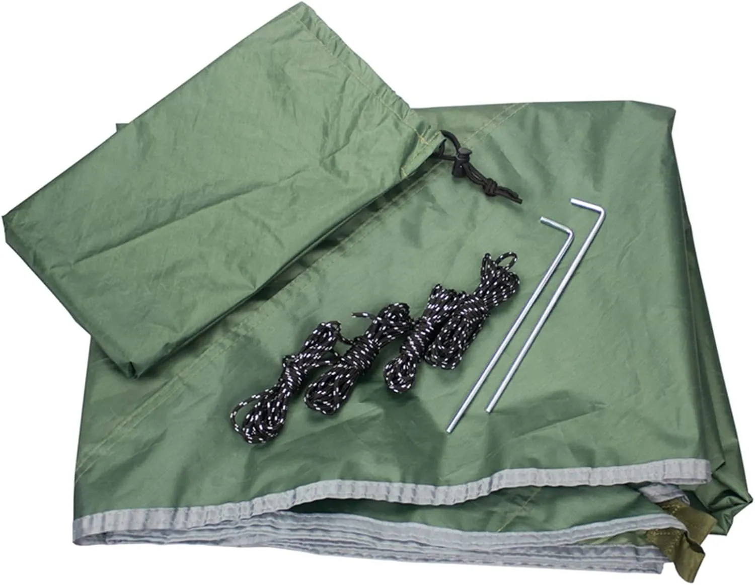 Watertight Tarp Tent Shade Outdoor Camping Hammock Garden Silver Coated Awning Canopy Sunshade Ultralight 340 * 260cm (Color : Green, Size : A)